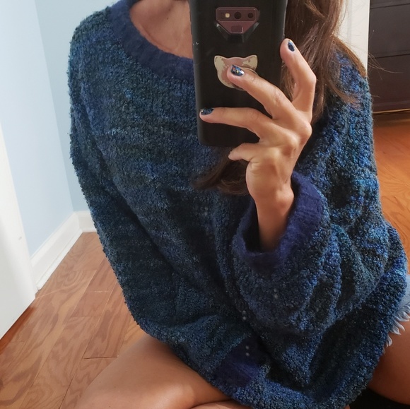 Oversize Slouchy Popcorn Knit Boyfriend Sweater - Picture 5 of 6